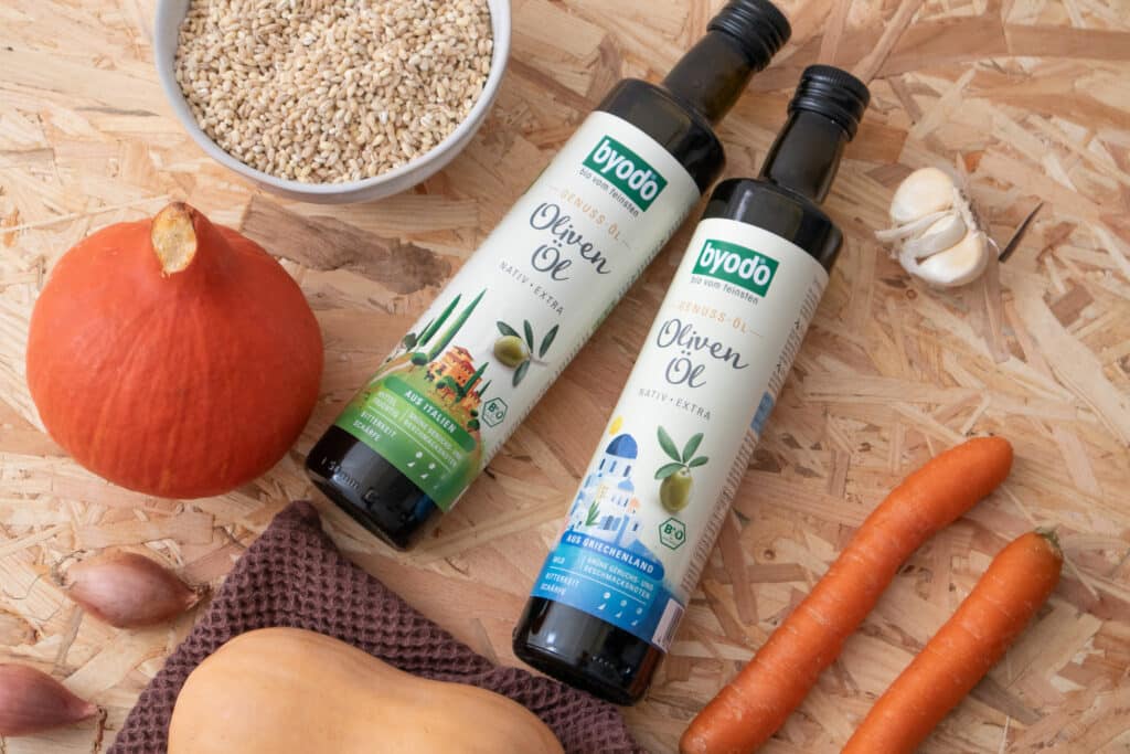 Die mediterranes Genuss-Öle von Byodo eignen sich optimal für herbstliche Rezepte.